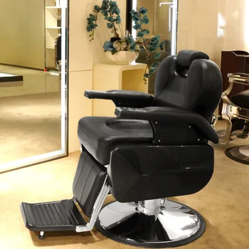 Liela Vērtība Vīriešu Matu Eļļa Krēslu frizētava Salons Skūšanās Skūšanās Frizieru var likt krēslu, uz leju