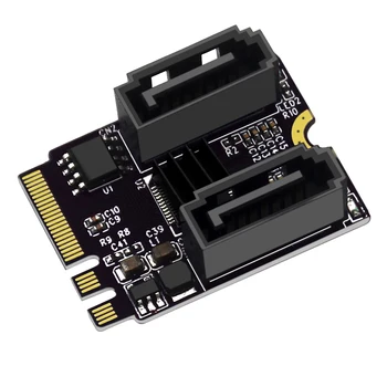 M. 2 SATA Adapteri, WiFi M. 2 Taustiņš A+E 2 Ports, SATA3.0 Paplašināšanas Karti Stāvvadu SATA3 6Gb M2 2230 PCIE3.0 Joslas platumu SATA SSD HDD