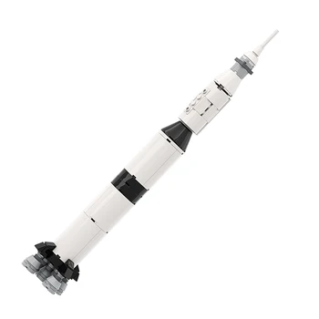 KM Amerikas Saturn V Celtniecības Bloki Kosmosa Raķešu 1:330 mēroga Roku darbs Sci-Fi DIY Classic Ideja, Ķieģeļu Modeli Pieaugušo Dzimšanas dienas Dāvana