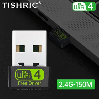 TISHRIC Mini 150m Bezvadu Tīkla Kartes Draiveris -Bezmaksas 150Mbps USB2.0 wi-fi Antenas Wi-fi Adapteri, Bezvadu tīkla Kartes Desktop Laptop