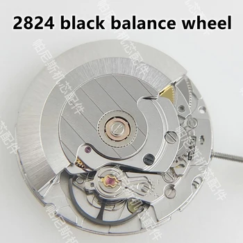 Ķīnas automātiskais 2824 kustību ST2130 black balansa riteni melnās dienas, 6 pulksten amats datums 2824-2