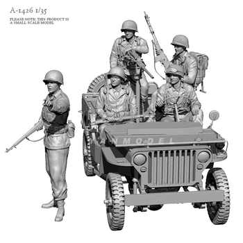 1/35 Sveķu Karavīrs modelis komplekti attēls bezkrāsains un self-samontēti (5 karavīri , ne transportlīdzekļiem).A-1426