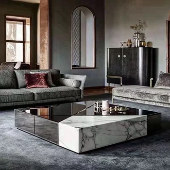 Itālijas gaismas ekstravagants laukumā kafijas galds mūsdienu vienkārši dzīvojamā istabā sadzīves advanced sajūtu dizainers modelis jaunrades nams
