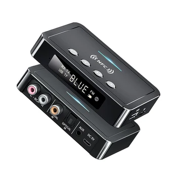 bluetooth saderīgu 5.0 Audio Adapteri NFC LED Displejs, brīvroku Zvanīšana 3,5 MM AUX RCA Atbalsta USB/TF Kartes Apskates Transīvers