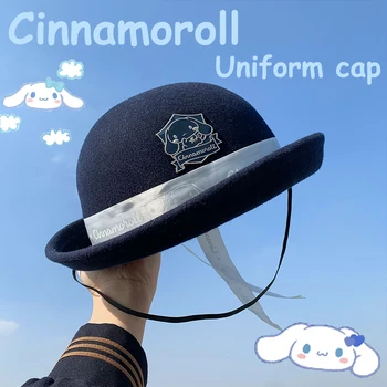 Sanrio Kawaii Cinnamoroll Cepures Salds Karikatūra Stils Vienotu Klp Vilnas Koledžas Stila Cute Meitenes JK Vienotu Piederumi
