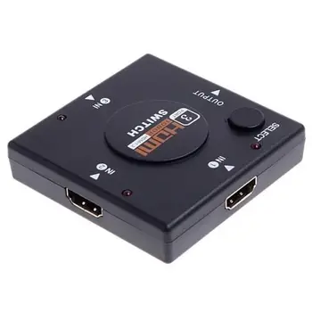 Jauns 1gb Vairumtirdzniecības Mini HDMI Ports, 3 Ports, HDMI Splitter HDMI Switch Komutatoru, lai HDTV 1080P Vedio