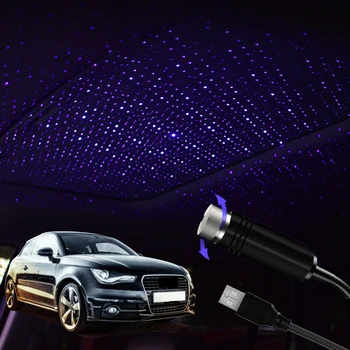 2X Romantiska LED Zvaigžņotām Debesīm Nakts Gaisma USB Powered Galaxy Star Projektoru Lampas Automašīnas Jumta BMW E46 E39 E91 E92 E93 E28 E61 F11
