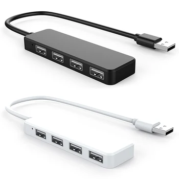 1Pc USB 2.0 4 Porti HUB Pagarināšanu Sadalītājs un Adapteri Portatīvo DATORU Datora Lādētāju