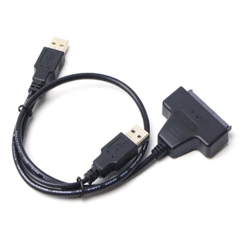 USB2.0 Līdz Adaptera Kabelis SATA 2.5 Collu Cieto Disku Kabeļu Divreiz Devās USB2.0 SATA Datu Pārsūtīšanas Kabelis