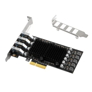 SSU PCIE USB atmiņas Karti 4 Port USB Reizinātājs Hub PCI E 4X Express USB 3.2 Gen2 10G USB3.2 GEN 2 Paplašināšanas Karti ASM3142 Chip PC