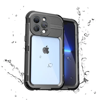 Metāla Gadījumā, Apple iPhone 13 Pro Ūdensizturīgs Anti Drop Triecienizturīgs nepievelk putekļus Toug Vairogs Pilna apdrošināšana