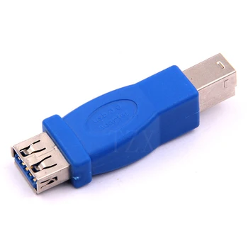 Augstas Kvalitātes 10pcs Karstā Pārdošanas USB 3.0 Tipa Sieviete B Tipa Vīriešu spraudņu Adapteri USB 3.0 Konvertera Adapters AF, lai BM