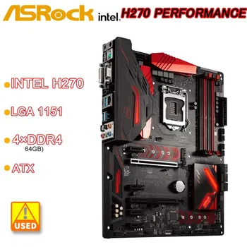 LGA 1151 Mātesplati ASRock H270 Veiktspējas Intel H270 4×DDR4 64GB M. 2 PCI-E 3.0 ATX 7./6. genCore i7/i5/i3 cpu