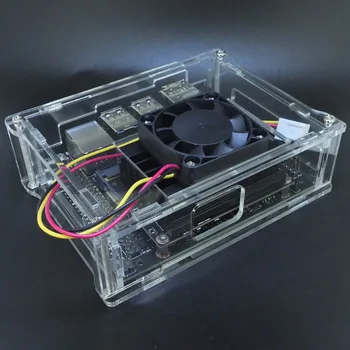 NVIDIA Jetson Nano Izstrādātāju komplekts Akrila Gadījumā Kārba ar Dzesēšanas Ventilators