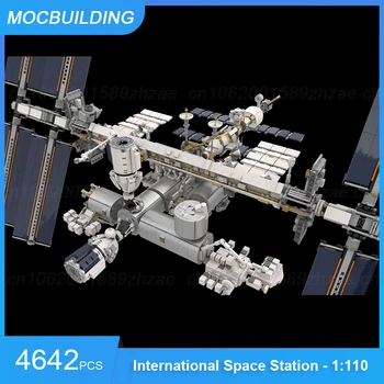 KM Celtniecības Bloki Starptautiskās Kosmosa Stacijas 1:110 Mēroga Vēsturiskā Laika ir 2021. DIY Salikt Ķieģeļus Displeja Modelis Rotaļlietas, Dāvanu