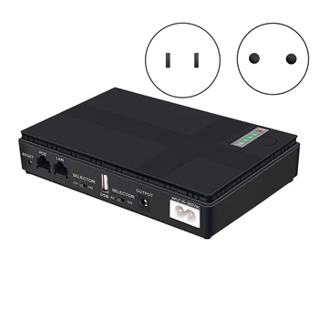 1 Iestatiet Nepārtrauktās Barošanas Mini UPS USB POE 10400Mah Akumulatoru Backup Wifi Rūteris, CCTV (ASV Spraudnis)