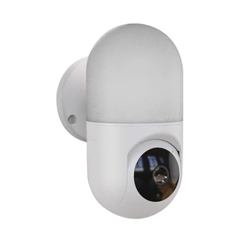 Jaunās Novērošanas Kamera 1080P HD WIFI PTZ Rotācijas Mājas Kustību Smart Alarm Pagalma Apgaismojums Sienas Lampas