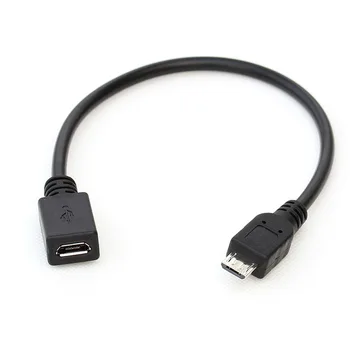 20cm micro USB un sieviešu un vīriešu paplašinājumu datu uzlādes adapteri pārveidotājs kabelis