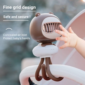 USB Lādējamu 3600mAh Baterijas Portatīvo Āra Drošu Leafless Baby Sport Fan Mini Bezvadu Pastāvīgā Gaisa Dzesēšanas Roku Ventilatoru