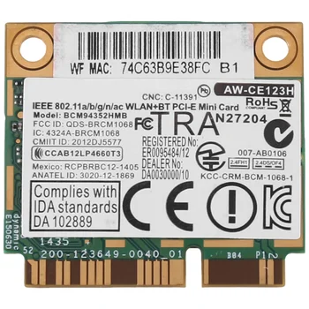 Par AzureWave BCM94352HMB WIFI Karte Mini PCIe 802.11 AC 867Mhz Bezvadu wi-fi, WLAN, Bluetooth Karte