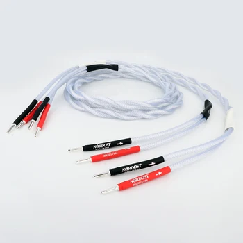 Pāris Hi-End ODIN Hifi audio skaļruņu kabeli hifi skaļruņu vadu kabeli ar Sudraba pārklājumu BA1415 banana plug audio kabelis
