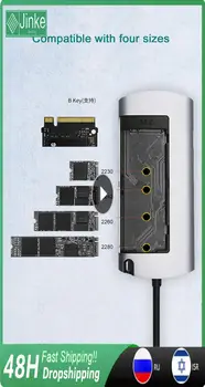 M. 2 NGFF Cietā Diska Kaste + dokstacija 6-in-1 NGF Mobilo Uzglabāšanas Doks Tipa C Multiport C Tipa USB-C Adapteris Priekš Macbook Air