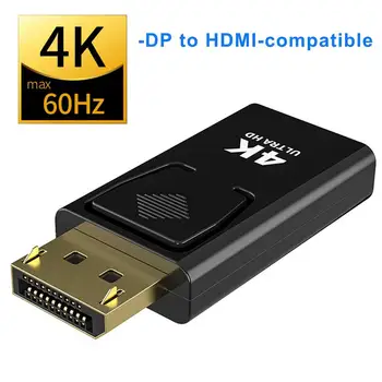 4K Displayport uz HDMI-Savietojams Adapteris, Video, Audio Pārveidotājs Datoru, Klēpjdatoru, Monitoru, TV Ostas Vīriešu Mini DP, lai Sieviete