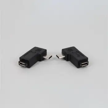 RYRA 90 Grādu pa Kreisi un pa Labi Leņķveida Mini USB 5pin Sieviešu Micro USB Vīrietis Datu Sinhronizācijas Adapteris Mini USB Konversijas nodaļas Vadītājs