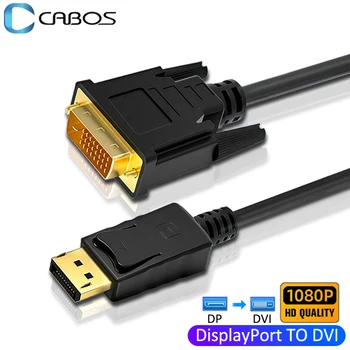 1080P DisplayPort DP-DVI 24+1 Kabeļa Adapteris SP-DVI Konversijas Kabeli, Dell, Asus Monitoru, Projektoru DisplayPort Cable 1,8 m