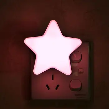 4Color Mini Star LED Gaismas, LED Sensoru Kontroles Nakts Gaisma Bērniem Cute Karikatūra Gaismas Bērnu Pirmsskolas Miega Lampas, naktslampas