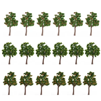 6pcs DIY ABS Plastmasas Augļu Koku Modelis Ainavu Koka Arhitektūras Vilcienu Izkārtojumu Dārza Dekorācijas, Diorāma