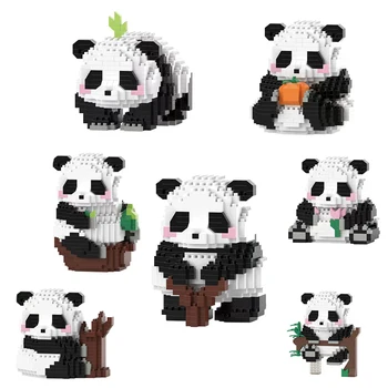 Jaunas Multfilmas Dzīvniekiem, Celtniecības Bloki, Gudrs Nacionālo Dārgumu Panda Puzzle Modeļus Mazo Daļiņu, Apdares Bērnu Rotaļu Meitene Dāvanu