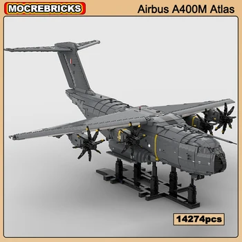 KM Celtniecības Bloki Kolektora Komplekts UCS A400M Atlas Militārā Transporta Gaisa kuģa Aviācijas degvielas Uzpildes Lidmašīnu Tehnoloģiju Ķieģeļi, Rotaļlietas, Dāvanas,