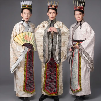 Hanfu vīriešu kostīmi Ķīniešu stilā garām piedurknēm Hanfu Tang uzvalks Tang uzvalks vīriešu skatuves tērpiem hanfu vīriešiem cosplay