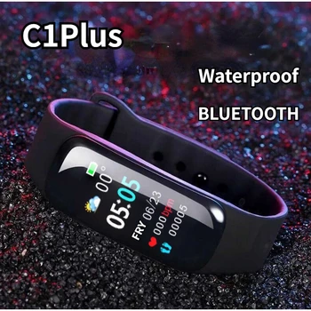 Sieviešu, Vīriešu Smart Aproce Ūdensizturīgs Bluetooth Skatīties Solis, Sirdsdarbības Ātrums, Asinsspiediens, Fitnesa Zāle Smartband Smartwatch C1Plus