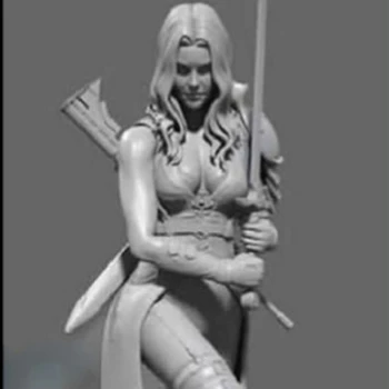 Fantāzija Attēls Saldie Zirņi Cīņu Ainas 1/24 Mērogā 75mm Miniatūras GK Sveķi Modeļa Komplekta Nesamontēti un Unpainted Diorāma Statuja Rotaļlietas