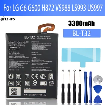 BL-T32 3300mAh Mobilo Akumulatoru LG G6 G600 H872 VS988 LS993 US997 BL T32 Litija Polimēra Akumulators, Tālruņa Baterijas
