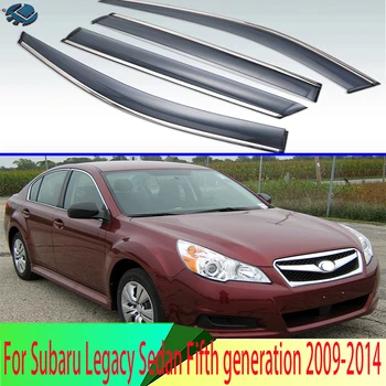 Par Subaru Legacy Sedans Piektajā paaudzē 2009. gada līdz 2014. gadam Plastmasas Ārējo Sejsegu Ventilācijas Žalūzijas Logu, Saule, Lietus Aizsargs Deflektoru 4gab