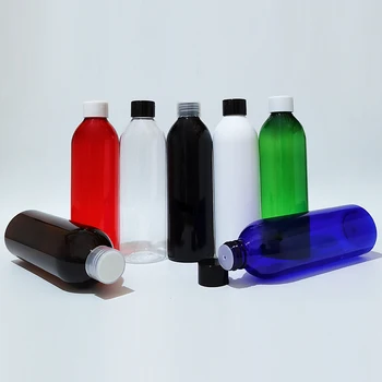 30pcs 250ml Balts Melns Tukšs Kārtu Kosmētikas Plastmasas Pudeles Ar Skrūvējamu Vāku, Ēteriskās Eļļas Iepakojuma Pudeles Tonera PET Konteineri