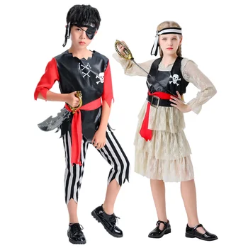 Bērnu Pirātu Kostīms Zēniem Un Meitenēm Halloween Karnevāla Puse Cosplay Masku