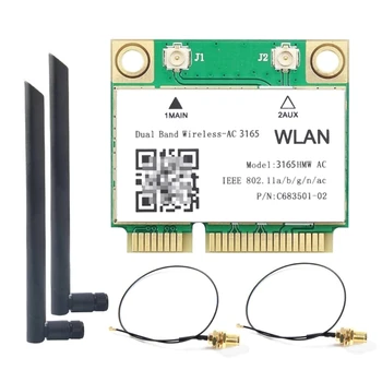 Dual-Band 5G 3165HMW AC 600M Karti, Wifi MINI PCIE Bezvadu 3165 AC - Dropship