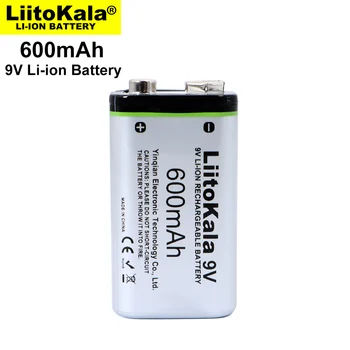 2023 Jaunu LiitoKala 600mAh 9V li-ion Baterija (6F22 9V Akumulators Mikrofona Multimetrs RC Rotaļlietas Temperatūras rādītāju
