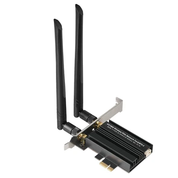 AX3000 Gigabit Tri-Band Wifi6e Tīkla Karte Darbvirsmas WIFI Uztvērējs Bluetooth5.2 Bezvadu Adapteri PCB+Metāla