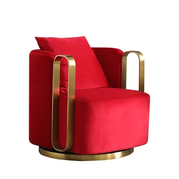 Dīvāns-Krēsls Grozāmais Krēsls Dzīves Telpā, Vienā Gadījuma, Mūsdienu Itāļu Stilā Augsta Blīvuma Resilientseat Pack Nerūsējošā Tērauda Roku Balsts
