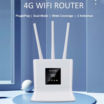 TIANJIE 4G Wifi Rūteris, Sim Kartes, Bezvadu Modemu Mobilo Maršrutētāji IP Kamera/Āra Wi-Fi Pārklājums Noņemama Ārējā Antena