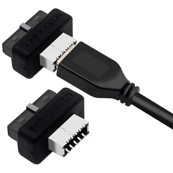 USB 3.0 Iekšējo USB Galvenes 3.1/3.2 C Tipa Priekšējo E Tipa Adapteris 20pin Lai 19pin Pārveidotājs Datoru Mātesplati Savienotājs Stāvvada