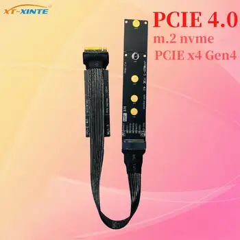 Ātrgaitas 64Gbps Gen4.0 Aizsargātas M. 2 NVMe M-TAUSTIŅU PCIE 4.0 pagarinātāju NVME Protokolu M. 2 22110 SSD Adaptera Kabelis