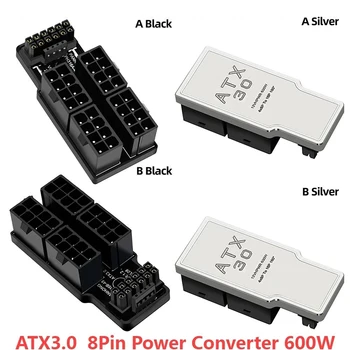ATX3.0 Strāvas Adapteris Savienotājs 4X 8Pin Sieviešu, Vīriešu, 12VHPWR 12+4P 600W 180° Leņķa attiecībā RTX4090/RTX4080 16GB/12 GB Grafikas Karte