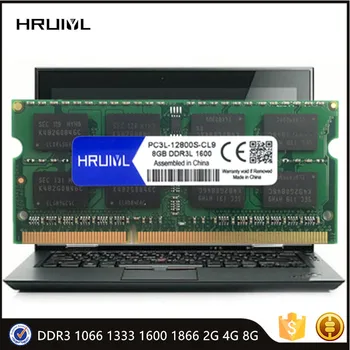 HRUIYL RAM 2GB 4GB 8GB RAM DDR3 1066 1333 UZ 1600 1866MHZ SO-DIMM Klēpjdatoru Memoria Stick Augstas Veiktspējas Piezīmjdatoru Sākotnējo Čipu Jaunas