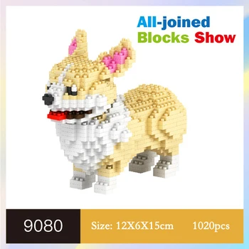 Karikatūra Dzīvnieku Suņu Miniatūra Celtniecības Bloki Anime Pet Suns, Maza Daļiņa Celtniecības Bloku Modelis, Salikts Rotaļlietas Bērnu Gift1020